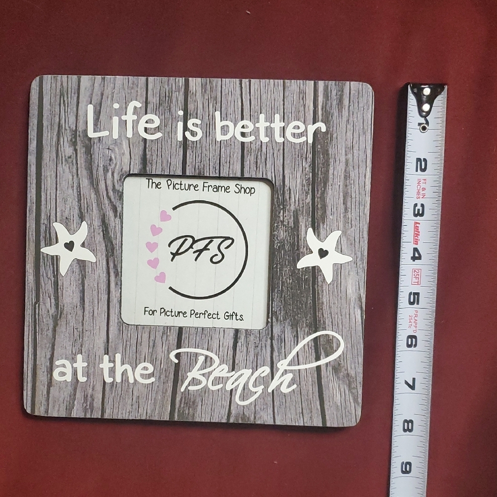 NWOT Gray Picture Frame - Life‎ is Better at the Beach - Picture 3 of 5